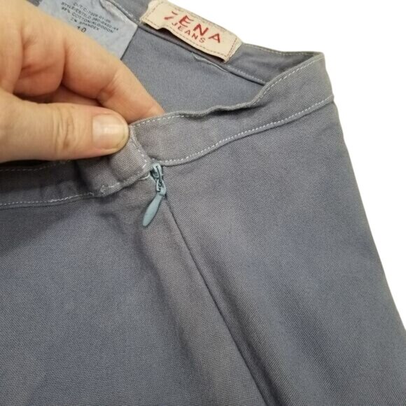 Zena Jeans Womens Grayish Blue A-Line Skirt‎ Sz 10 Side Zip Vintage Y2K - Picture 4 of 12